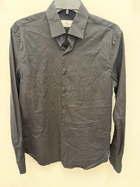 Carolina Herrera Men's Charcoal Dress Shirt